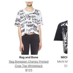 RARE Rag & Bone Black and White Graphic Tee